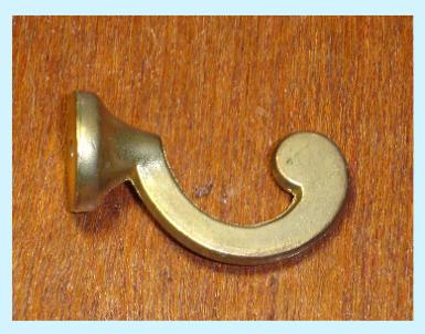 Brass Hook2 size wide 24 mm long 45 mm.