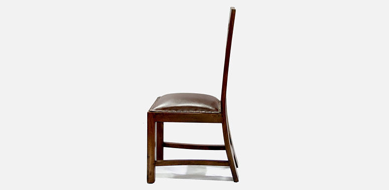 Chair  teak wood with leather