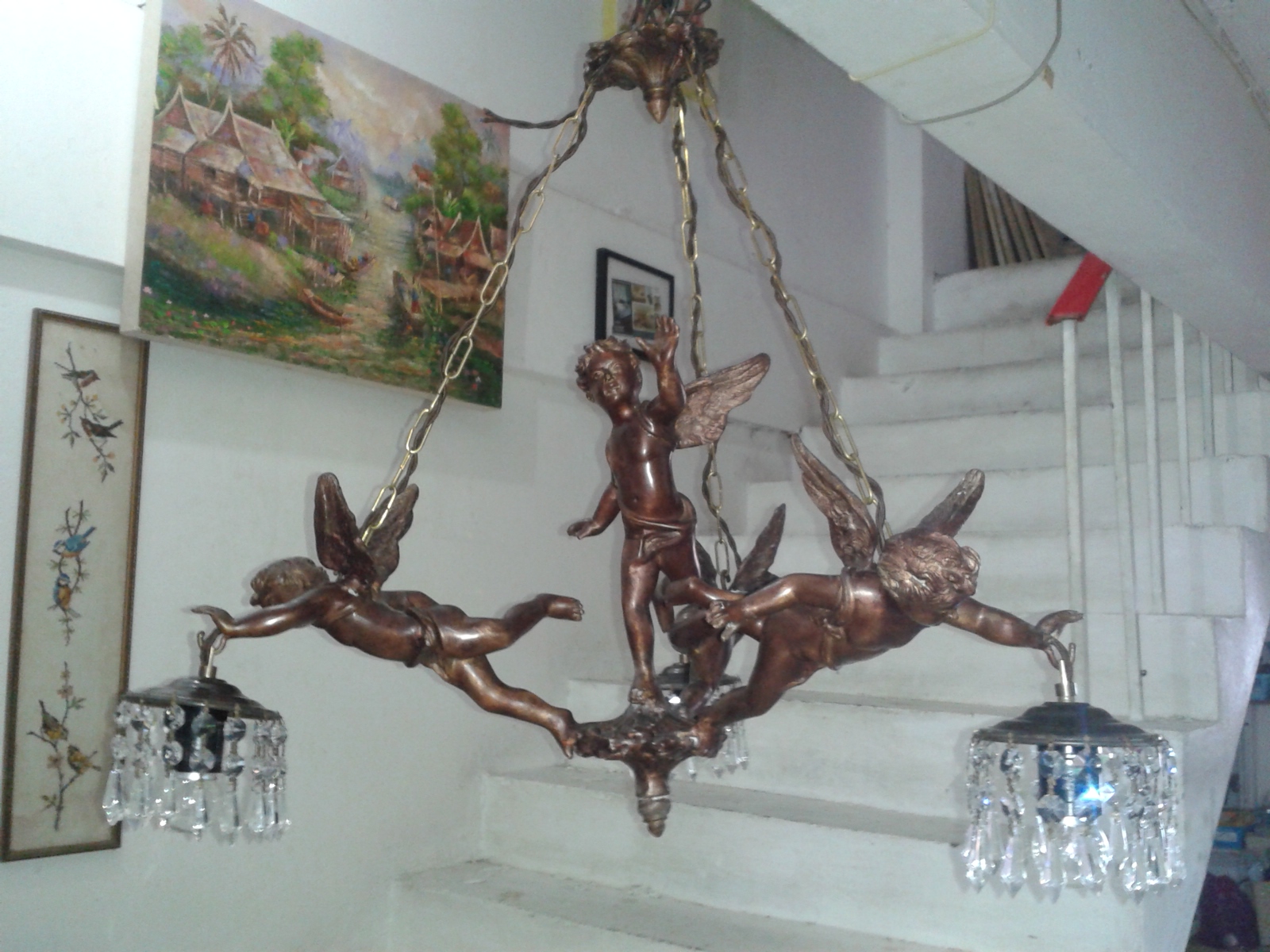 Cupids chandelier lamp size wide 60 cm.