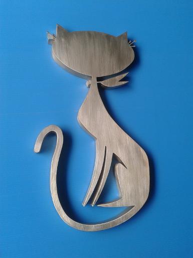 Brass cat for decorate size high 40 cm.