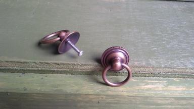 Brass Handle Item code P.020 size wide 31 mm.ring 34 mm long 47 mm.