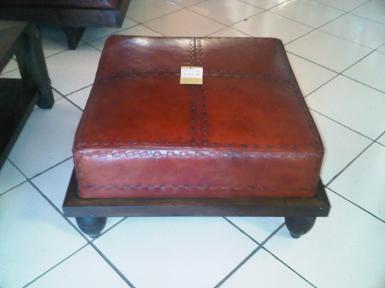 Leather Stool code CH001B  wide 1m.