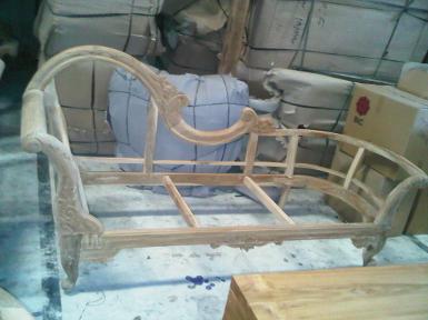 Day Bed frame with carving teak wood size 1.80 m.x70 cm.