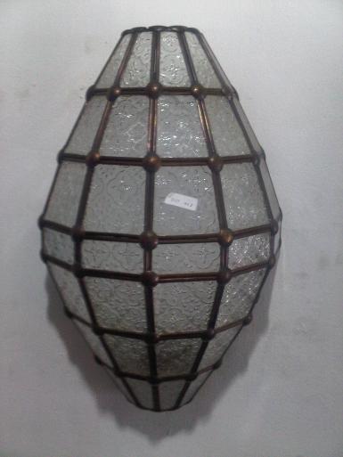 Wall lamp Glass with brass Putu01