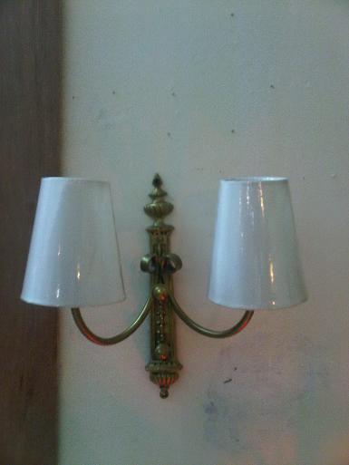 Wall Lamp  Item  brass with fabric Code WL200 base long 320 mm.wide 54 mm.