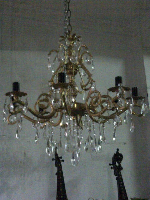 Crystal Chandelier brass with crystal Code.001E Antique Lamp