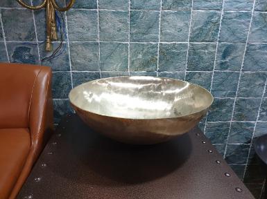 Basin brass Item Code BASIN 41H size wide 410 mm. high 145 mm.thickness 3 mm.