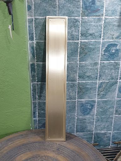 Brass plate Thickness 3 mm. size wide 100 mm. Long 600 mm.