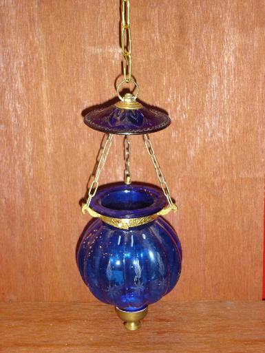Pumpkin Lamp glass with brass Item Code HGPK20A size long 30 cm.