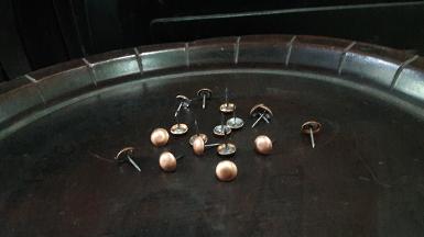 Copper nail size 9 mm. Item code ATN18 size 9 mm. Pin 10 mm.