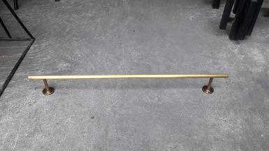 Clothes rack brass Item Code BCR18 size long 650 mm.pipe 12 mm.high 58 mm. base 38 mm.