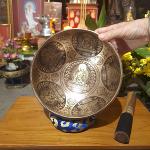 Tibetan Sound Bowl full moon hands made Item code TB19FM size 18 cm