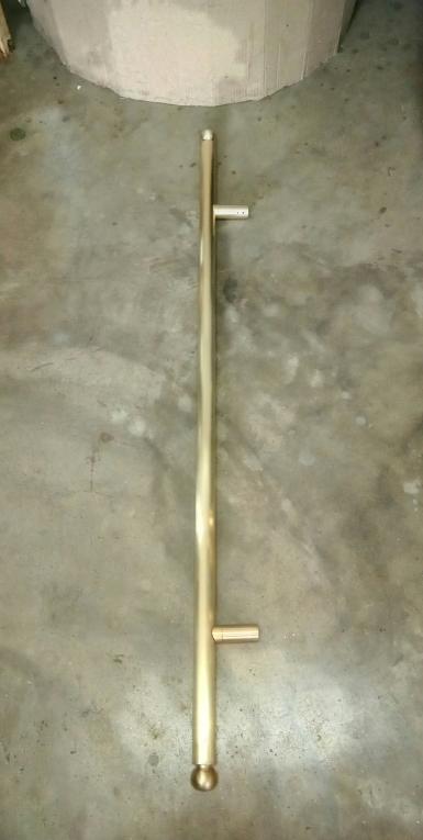Brass door handle of Thailand Item Code AC.037Q size long 120 cm.diameter 1.2'' (32 mm.)
