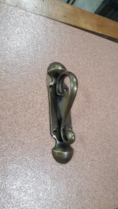 Brass door handle Item Code A.123 size long 151 mm.wide 36 mm.