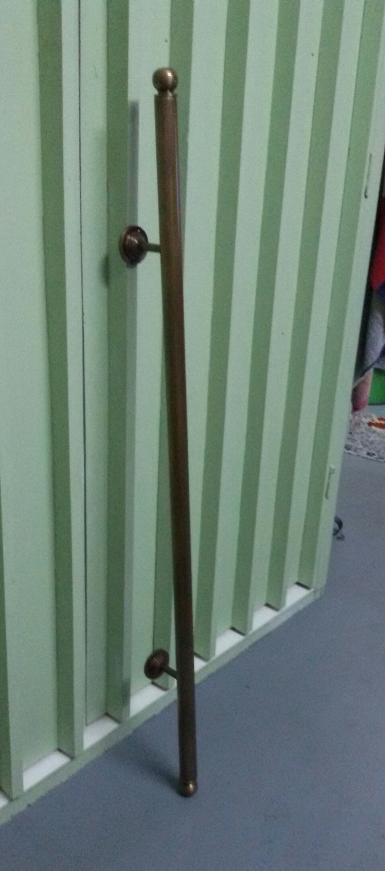 Brass door handle Item code AC.037D size long 120 cm pipe dimension 32 mm.