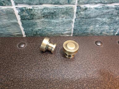 Brass pull handle Item Code N064A25 size wide 25 mm.base 18 mm.high 22 mm top H 1mm.