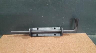 Brass door lock item item W018MP. Size plate 105 mm. X 33 mm. Stick long 220 mm.