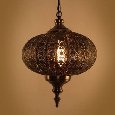 Morocco Lamp brass Item Code MRL18 size 30 x h 40 cm. not include chain