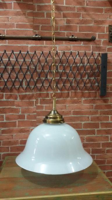 Hanging Lamp material brass with glass code B70W size shade 37 x h16 cm long 100 cm