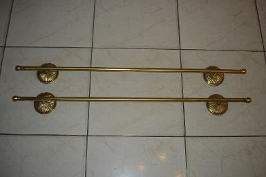 Brass Door Handle pipe 15 mm.Code A.72C size long 80 cm. base wide 6 cm.