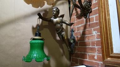 Cupid brass wall lamp Item Code.AT21C size long 10.5'' (cupid body)