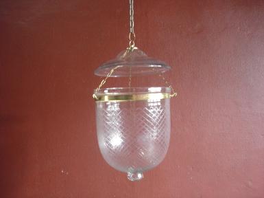 Hanging Lamp cut glass U shape Item Code HGLU 21 size glass 8'' long include chain 500 mm.