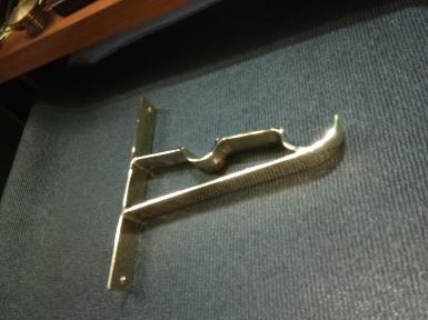 Curtain holder brass Item CTH.20A size deep 197 mm.plate 200 x 25 mm.thick 3 mm.
