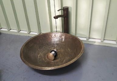 Brass sink item code BSS18B size wide 50 cm.(basin) Faucet pipe 2"