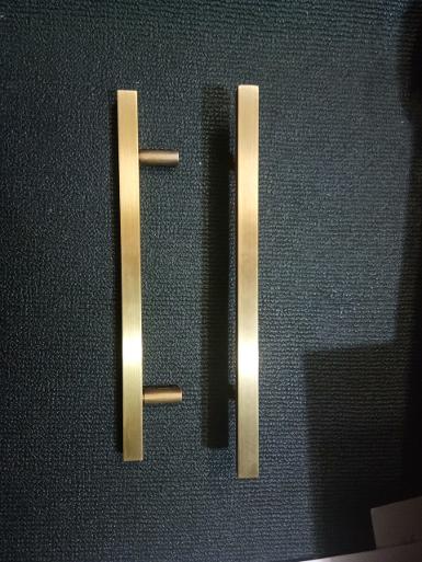 Brass door handle Item Code CMR.024 price/each size long 240 mm.wide 12 mm. high 25 mm.