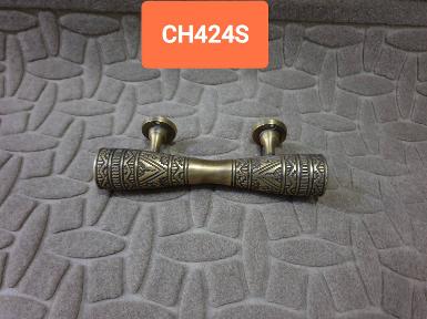 Brass door handle Item Code CH424S size long 180 mm.head 33 mm. leg 31 mm.