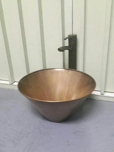 Brass sink item code BS19I size wide 39 cm. high 20 cm. we make to order & make to design