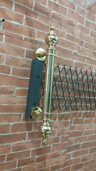 Brass door handle Code AC.070A size long 370 mm. wide 28 mm.pipe 1.2''