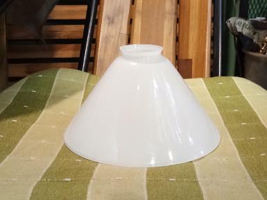 Glass lamp shade coolie white Item Code LSW.08 size Top hole 55 mm.H / 135 mm. wide 197 mm.
