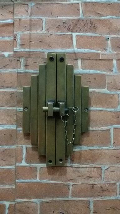 Brass Door Lock Item Code Q.057 size long 89 mm wide 60 mm.