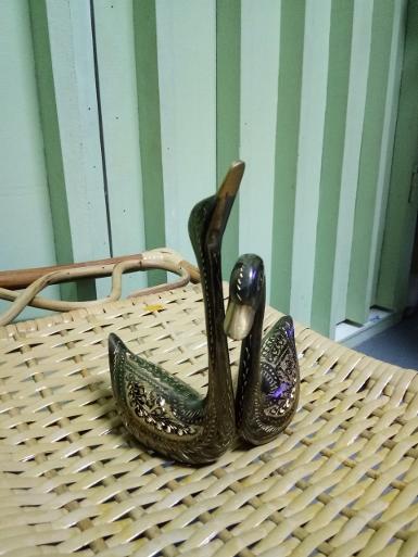 Brass Swan Statue Item Code Swan.018 PRICE/SET SOLD OUT