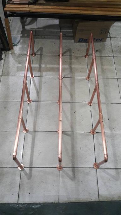 Copper Shelf Item code CPSH18 size long 120 cm. pipe 22 mm. price per set