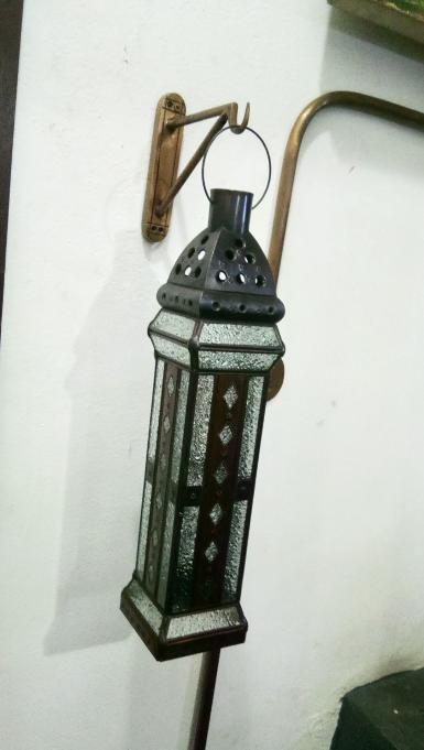 Morocco Lamp brass with glass Item Code MRCL18I size bracket 