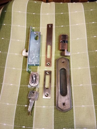 ฺBrass handle include door lock set Item Code WJ.012 handle size