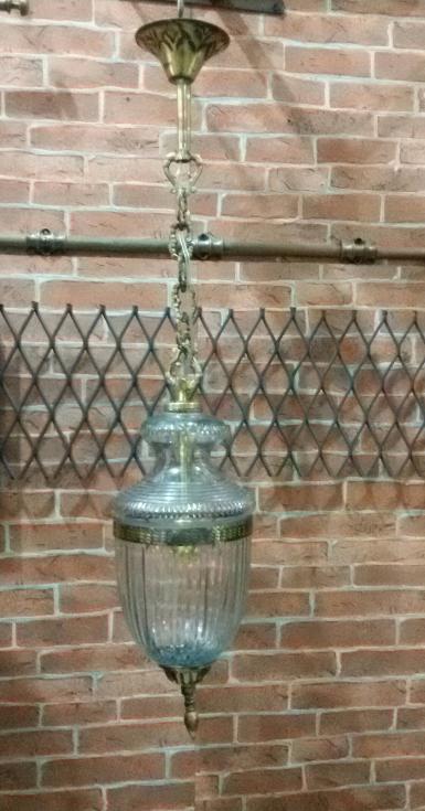 Hanging Lamp brass with glass Code IHL001 size wide 14 cm long 67 cm.