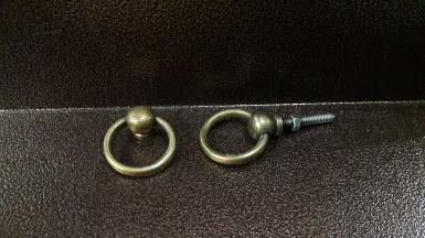 ฺBrass handle ring design Item Code P.070R size base 15 mm. ring 43 mm.