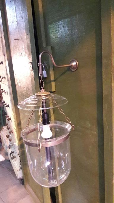 Brass wall lamp glass 8'' Item Code BWL10PM size base 57 mm.deep 30 cm. pipe 1/2 (4หุน) 