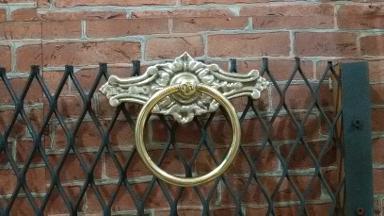 Brass Handle Item Code P.075TH size long 180 mm.wide 75 mm. ring 107 mm.