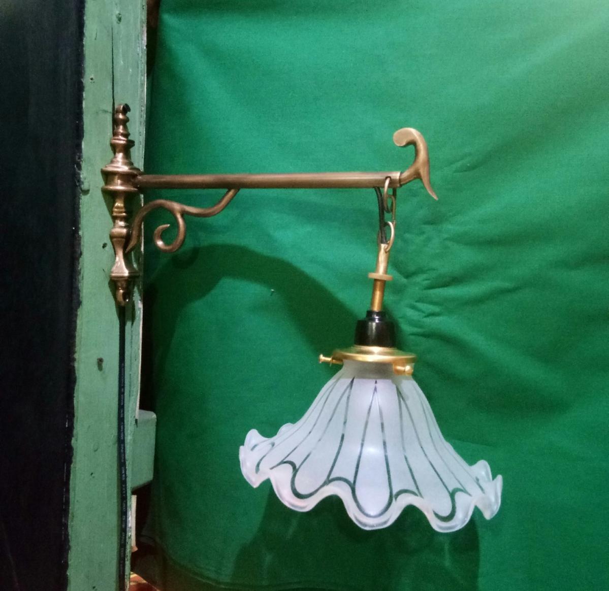 Wall Lamp brass with glass Item Code WLPL50
