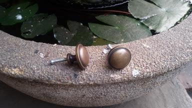 Brass knob Handle Item Code N.037 size wide 30 mm. high 24 mm.
