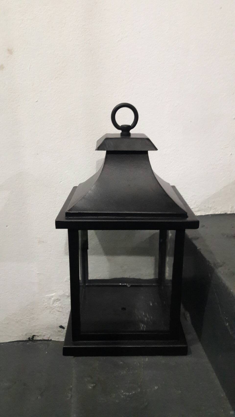 Iron lamp we make to order & make to design Item code IRL18G size high 45 cm. base 23 x 23 cm.