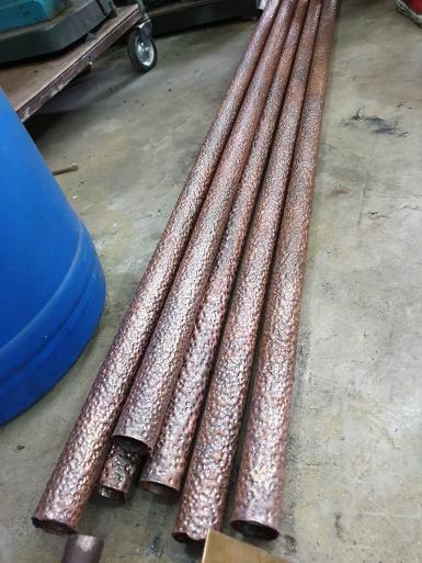 Coper Hammer. pattern to brass sheet or pipe can be 