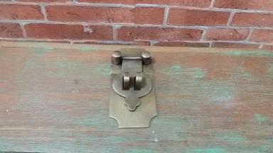 Brass Door lock Item code Q.033 size long 105 mm. wide 50 mm.
