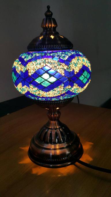 Mosaic Lamp head light in bed room Item Code MRCN18 size high 285 mm. D: 6'' base 120 mm.