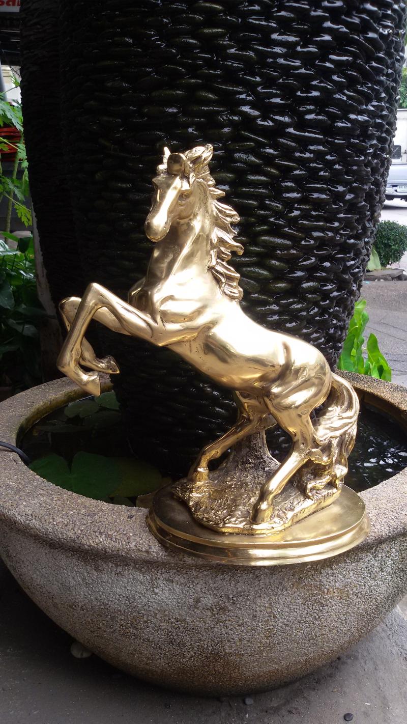 Brass Horse statue Item STB003L size high 12''