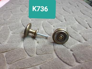 Brass knob Item Code KS736 size wide 29 mm. high 23 mm.